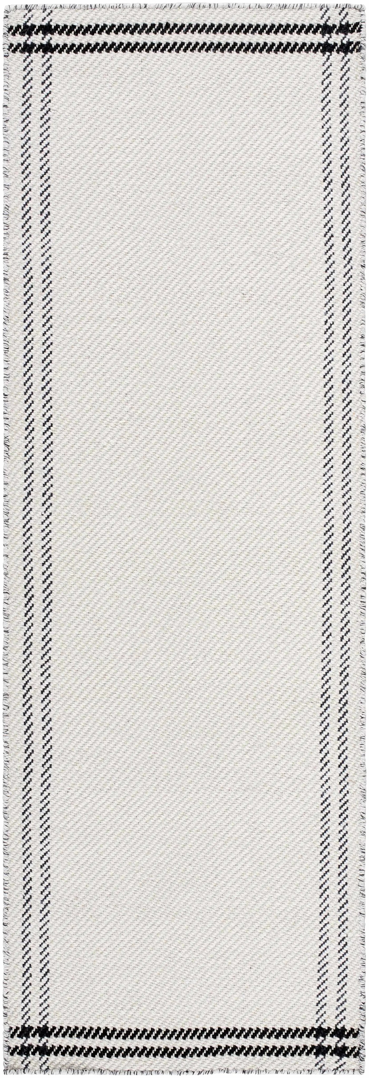 Nimue Cream & Blue Bordered Area Rug - Clearance by Boutique Rugs