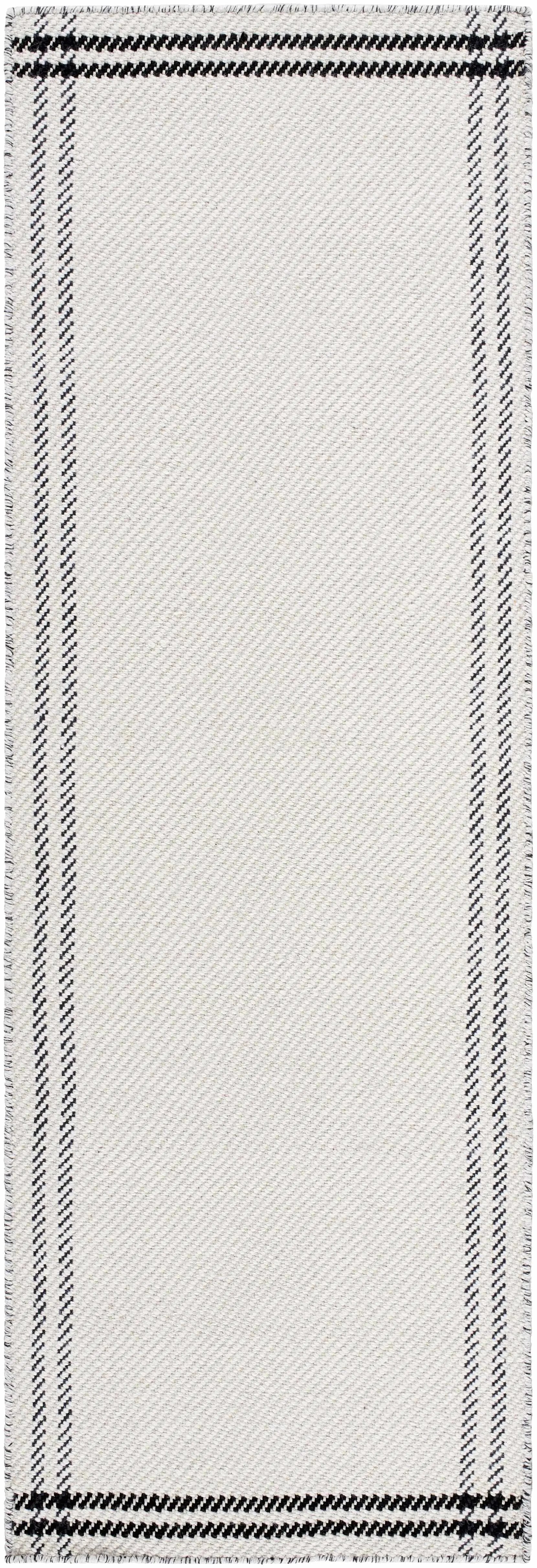 Nimue Cream & Blue Bordered Area Rug - Clearance by Boutique Rugs