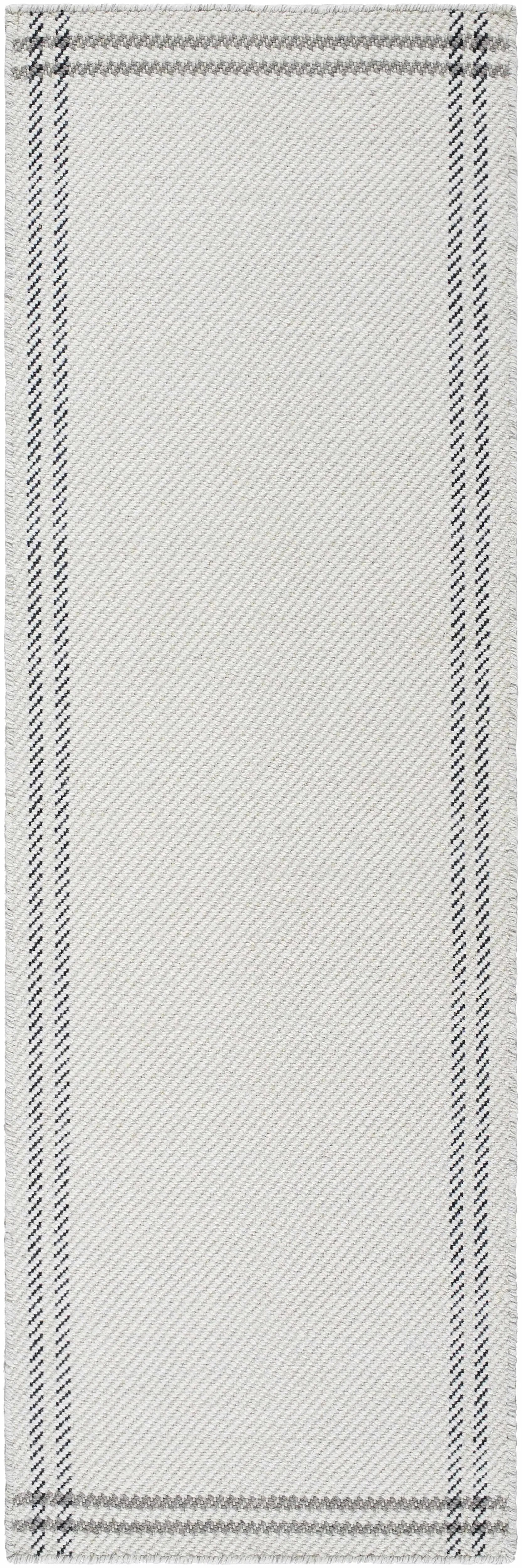Nimue Cream & Charcoal Bordered Area Rug - Clearance by Boutique Rugs