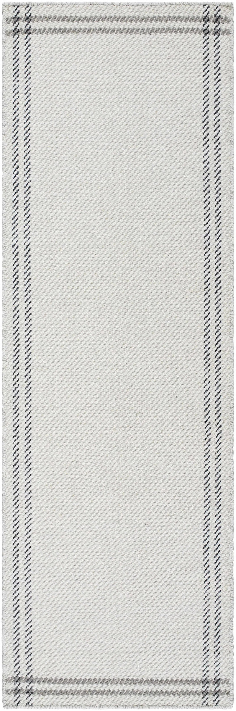Nimue Cream & Charcoal Bordered Area Rug - Clearance by Boutique Rugs