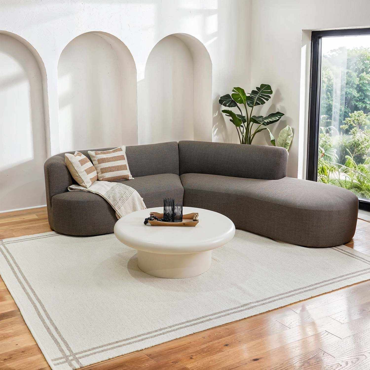 Nimue Taupe Area Rug - Clearance by Boutique Rugs
