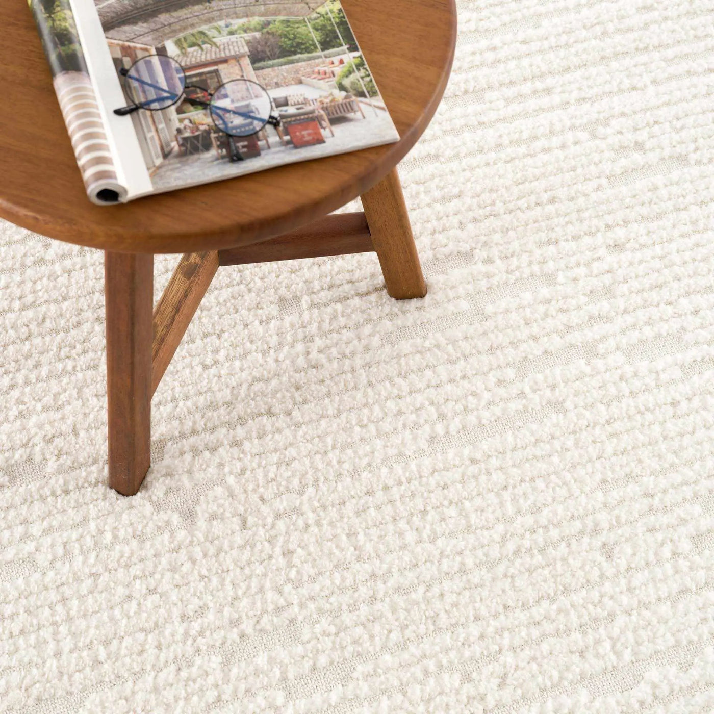 Kulu Textured Area Rug with Tassels by Boutique Rugs