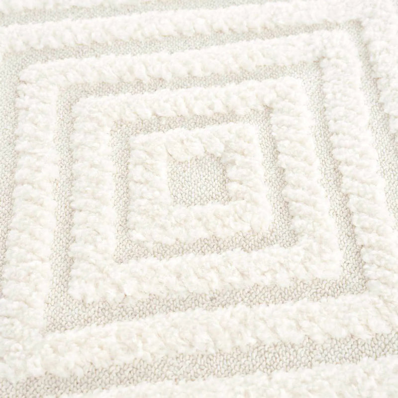 Manyas 3D Bone Area Rug with Tassels - Clearance by Boutique Rugs