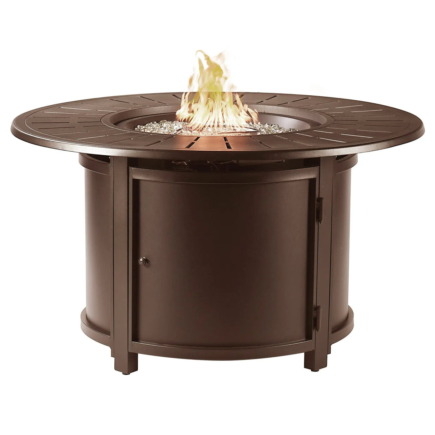 Aluminum 44-in Round Propane Fire Table with Beads, Covers and Lid by Sharicks
