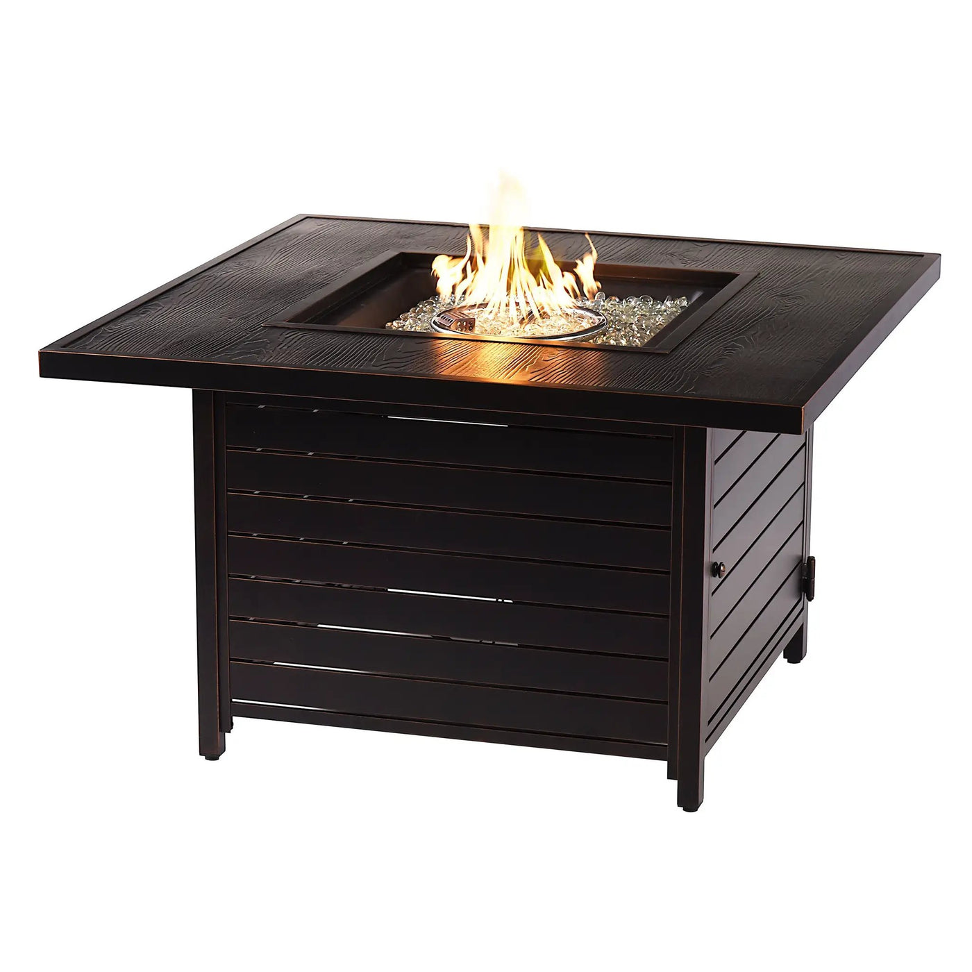 Aluminum 42-in Square Propane Fire Table with Beads, Covers and Lid by Sharicks