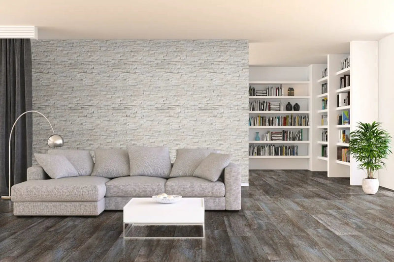 Oxide Iron Matte Bullnose Porcelain Moldings 3x18 in a finished room