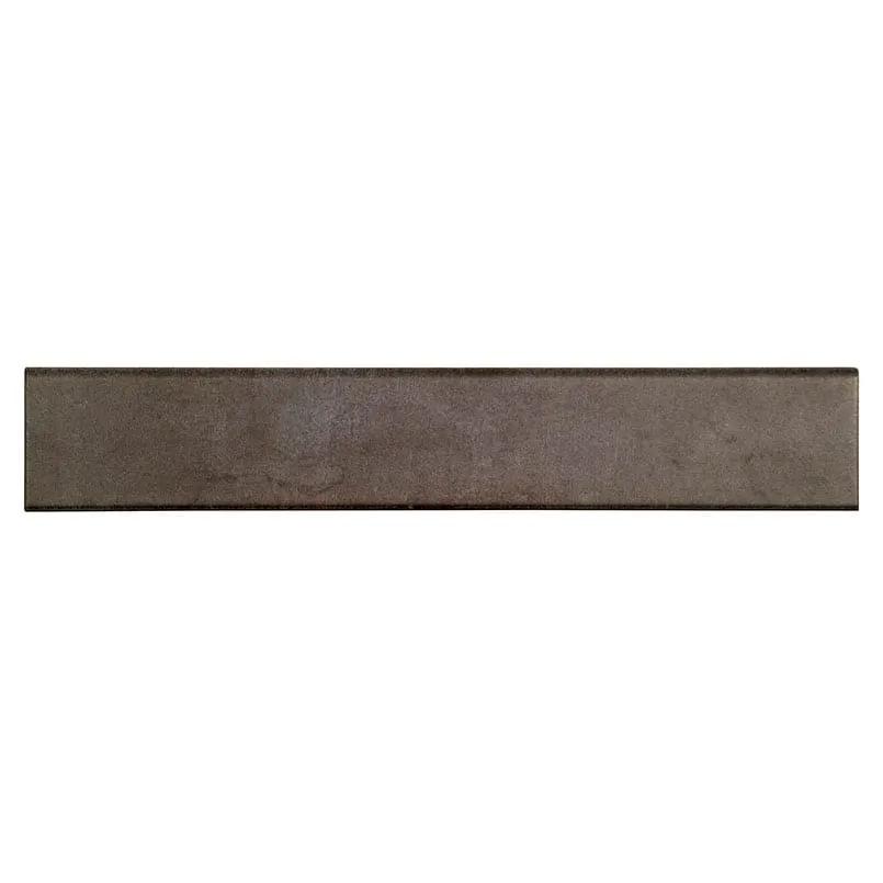 Oxide Iron Matte Bullnose Porcelain Moldings 3x18 close up