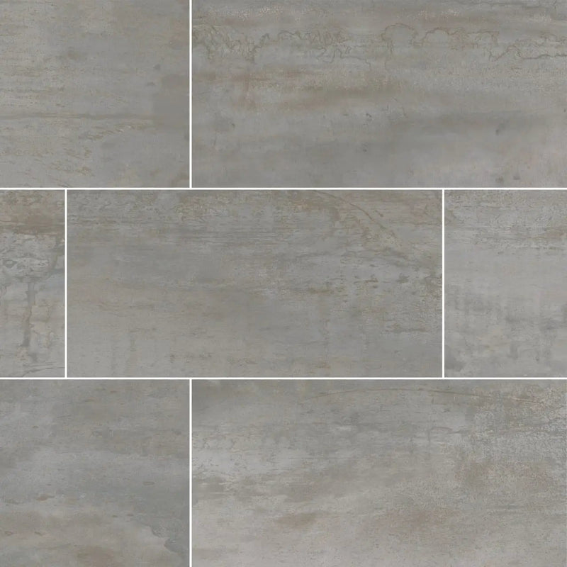 Oxide Magnetite Matte Porcelain Tiles 12x24 close up