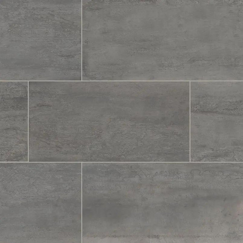 Oxide Magnetite Matte Porcelain Tiles 12x24 close up