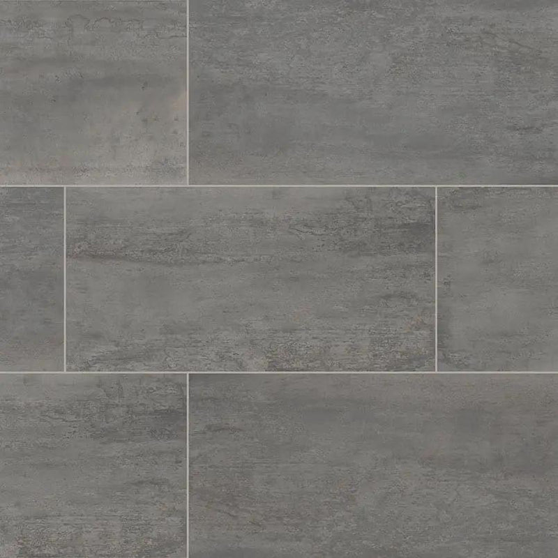 Oxide Magnetite Matte Porcelain Tiles 24x48 close up