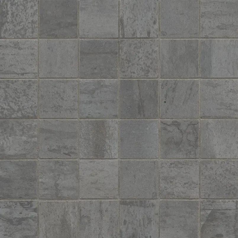 Oxide Magnetite Matte Porcelain Mosaics 2x2 close up