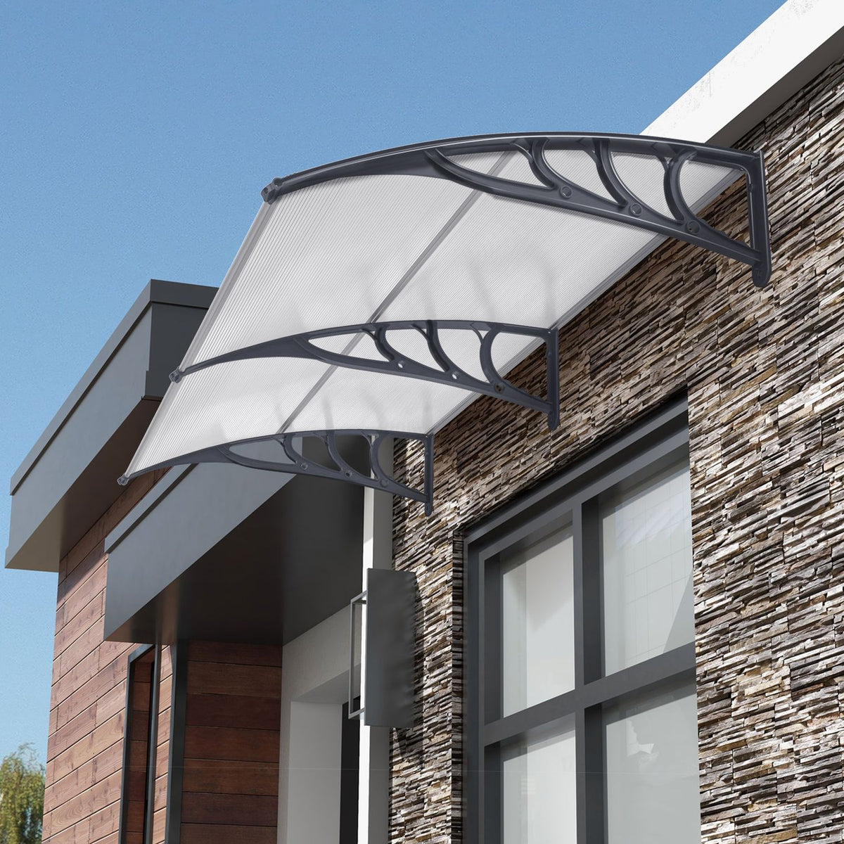 Outdoor Front Door Patio Overhang Awning for Sunlight Rain Snow Wind Protection, photo 17 of 17