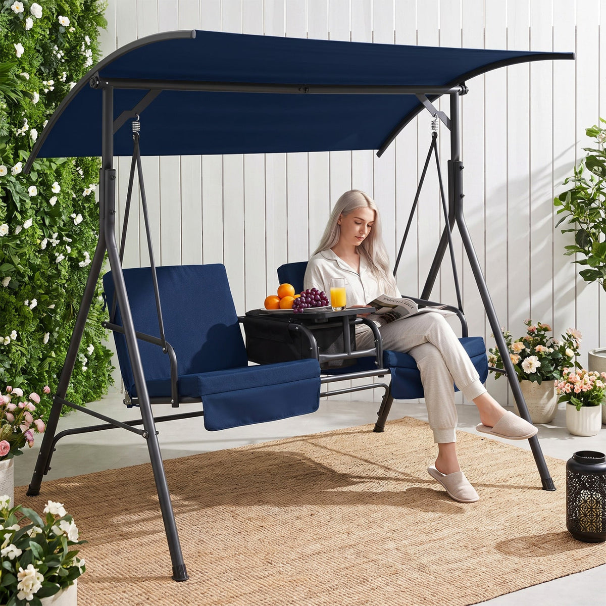 Porch Swing Chair with Adjustable Canopy, photo 12 of 12