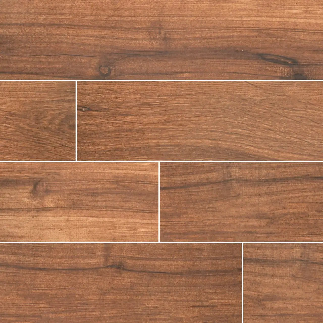 Palmetto Chestnut Matte Porcelain Tiles 6x36 close up
