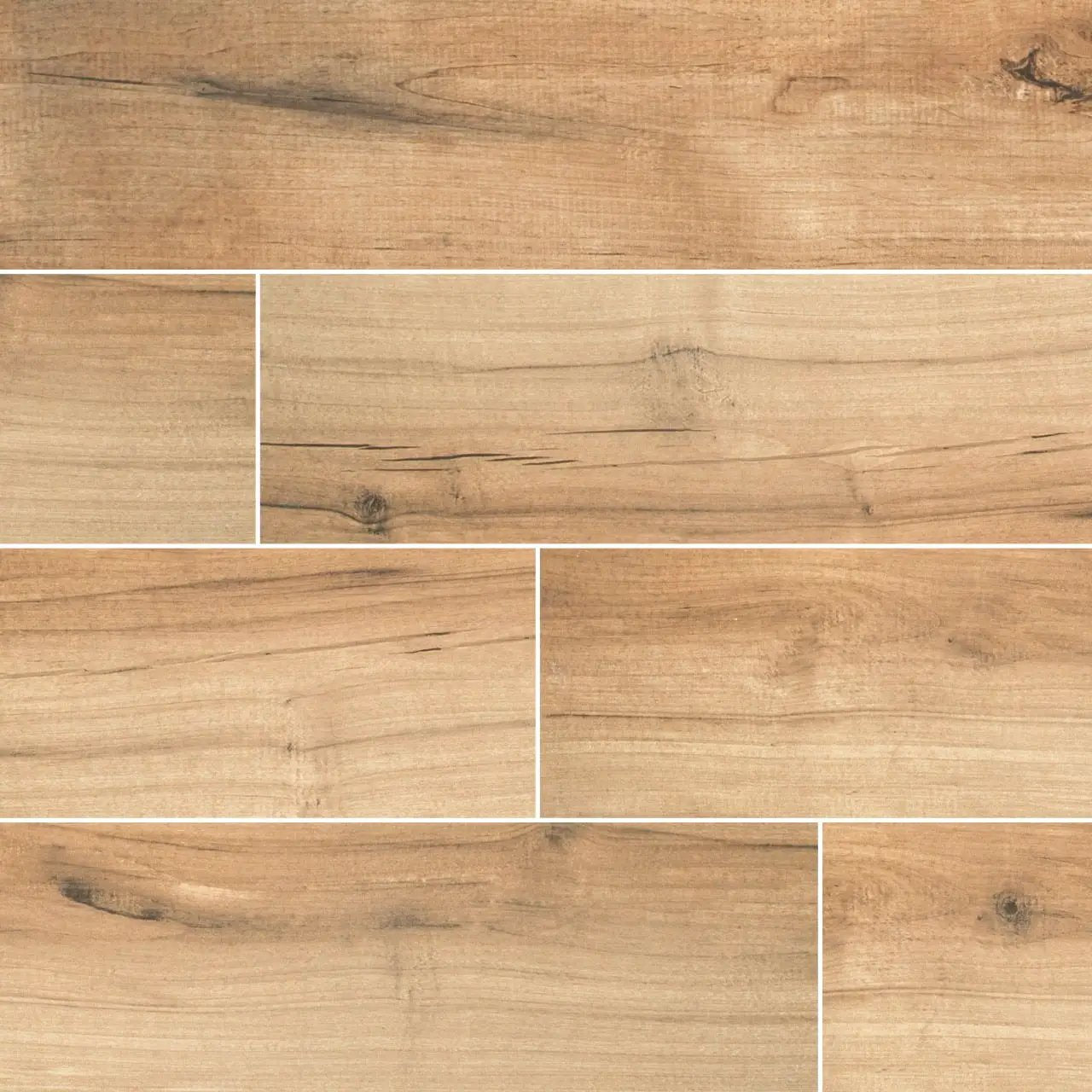 Palmetto Cognac Matte Porcelain Tiles 6x36 close up