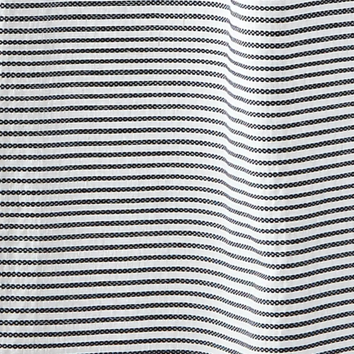 72-inch Navy and White Stripes Cotton Shower Curtain by HomePacific