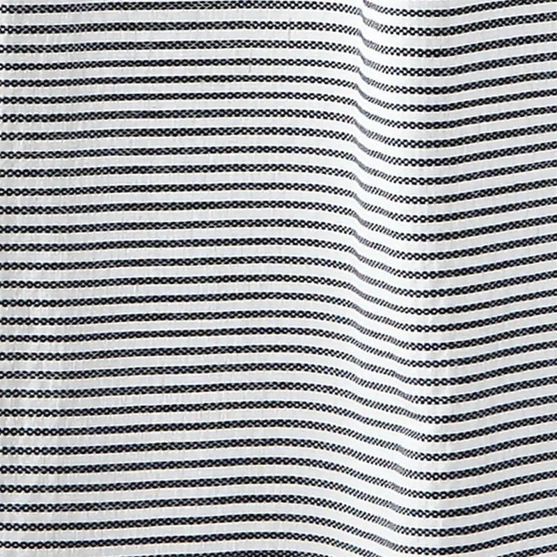 72-inch Navy and White Stripes Cotton Shower Curtain by HomePacific