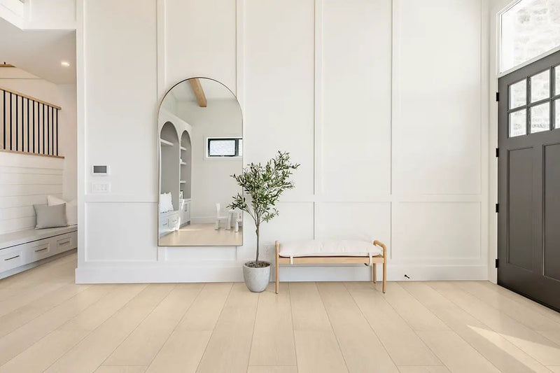 Placero Maple Matte Wood Look Porcelain Tiles 10x60 in a finished room