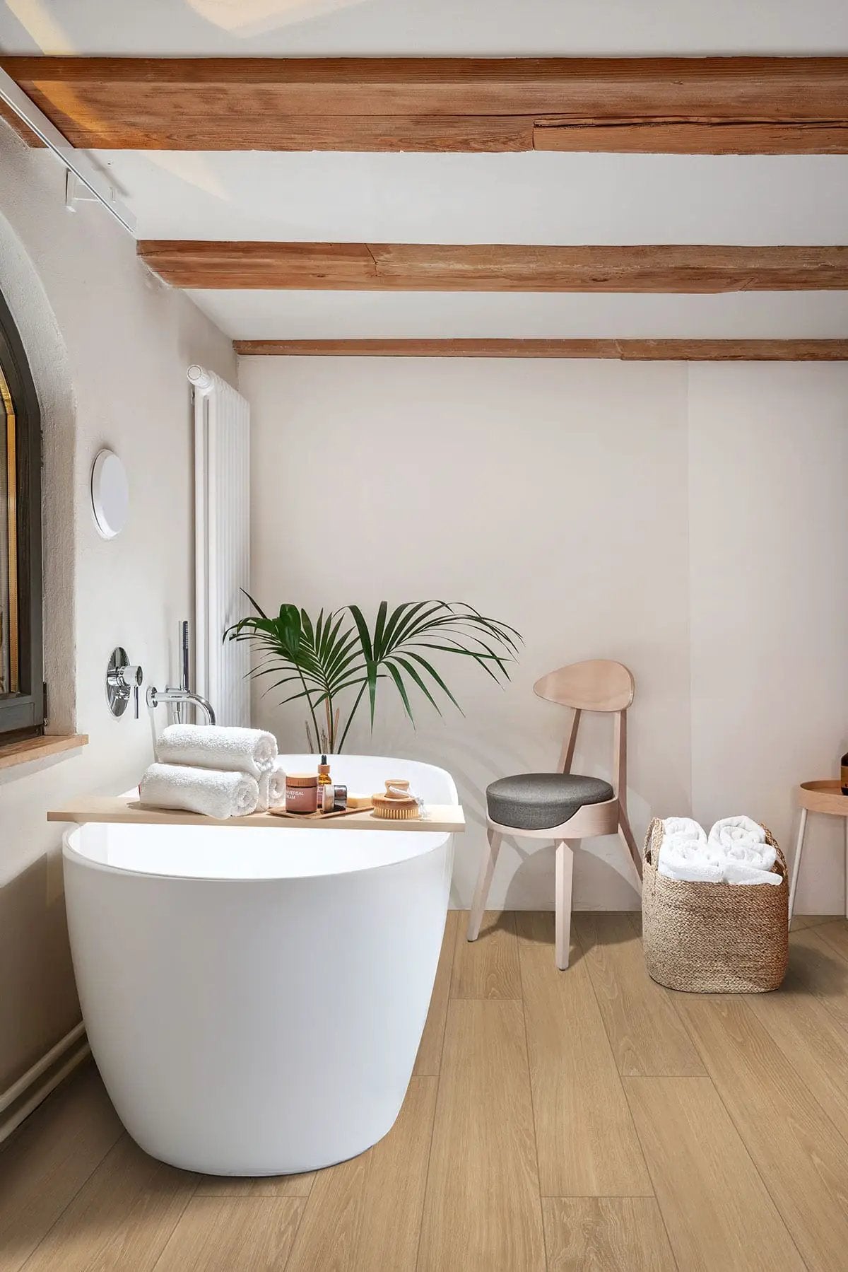 Placero Timber Matte Wood Look Porcelain Tiles 10x60 in a finished room
