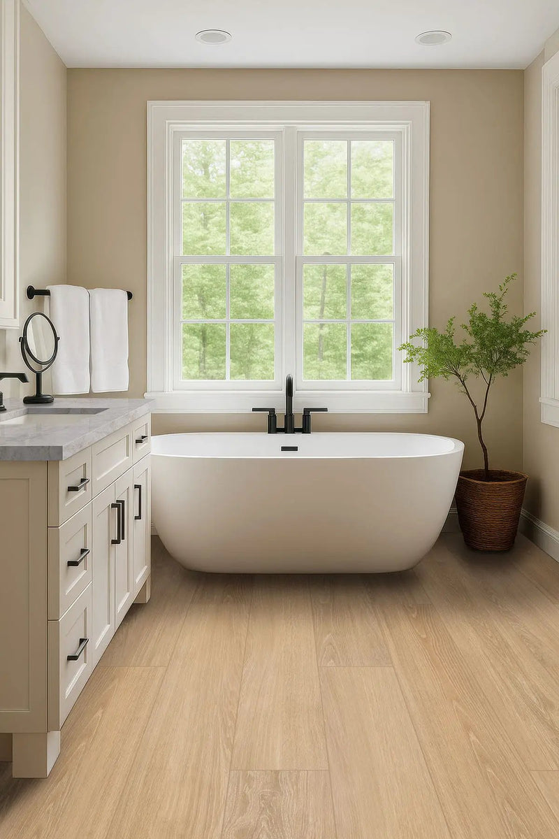 Placero Timber Matte Wood Look Porcelain Tiles 10x60 in a finished room