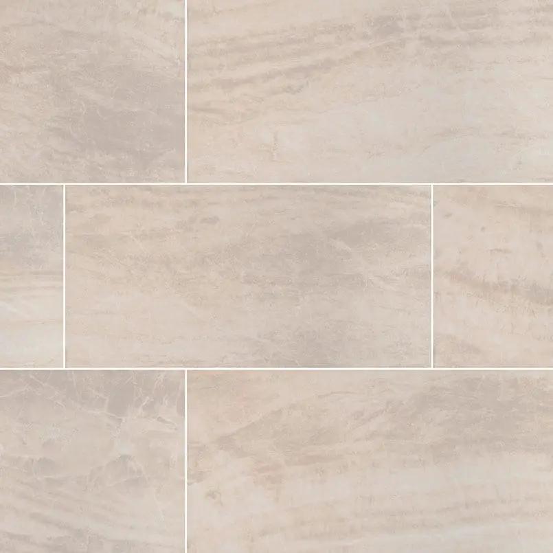 Praia Crema Polished Porcelain Tiles 12x24 close up