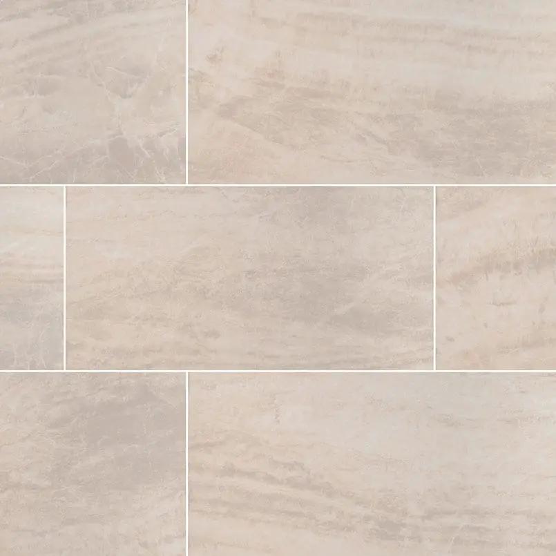 Praia Crema Matte Porcelain Tiles 24x48 close up