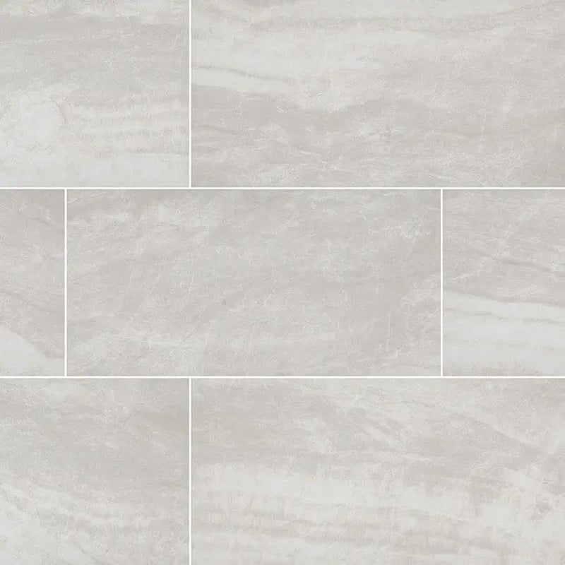Praia Grey Polished Porcelain Tiles 12x24 close up