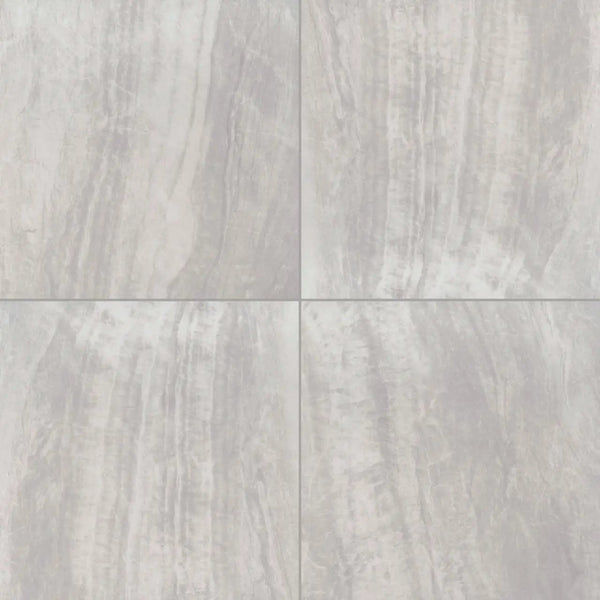 Praia Grey Matte Marble Look Porcelain Pavers 24x24