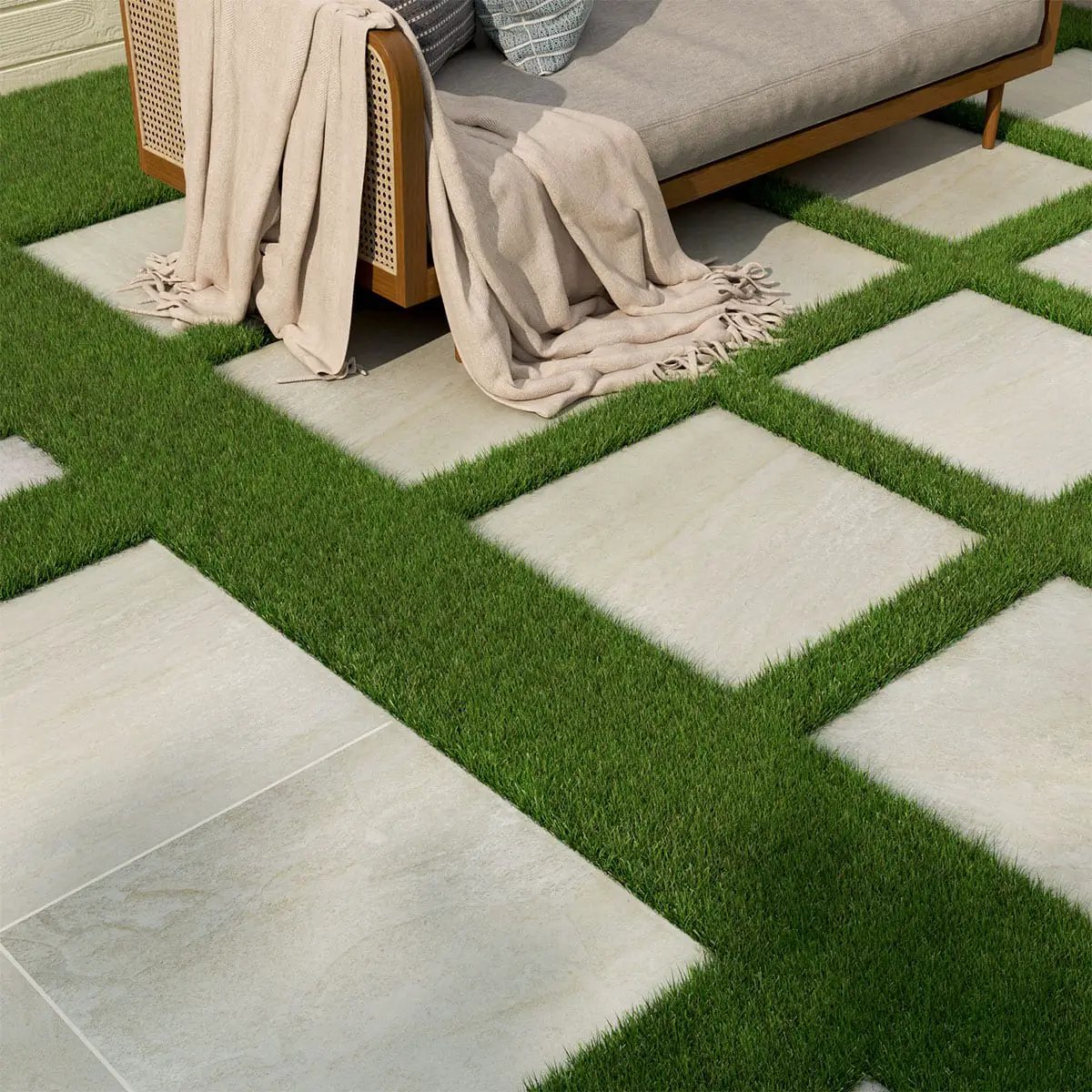 Legions Quartz White Matte Porcelain Tiles 24x24 in a finished room