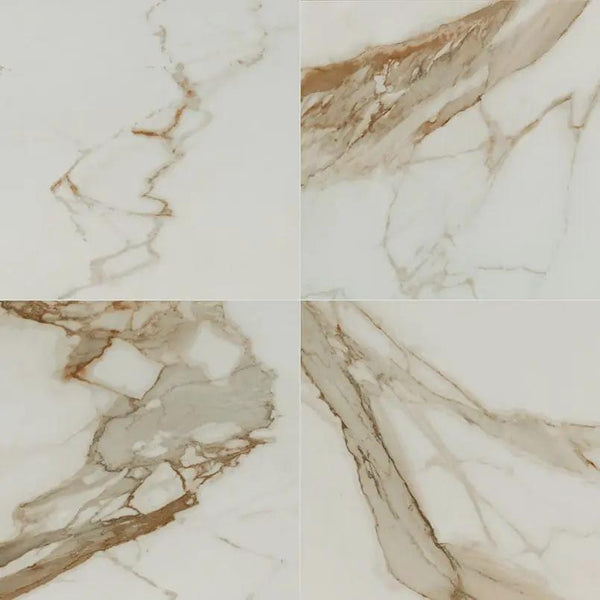 Regallo Calacatta Marbella Matte Marble Look Porcelain Tiles 24x24