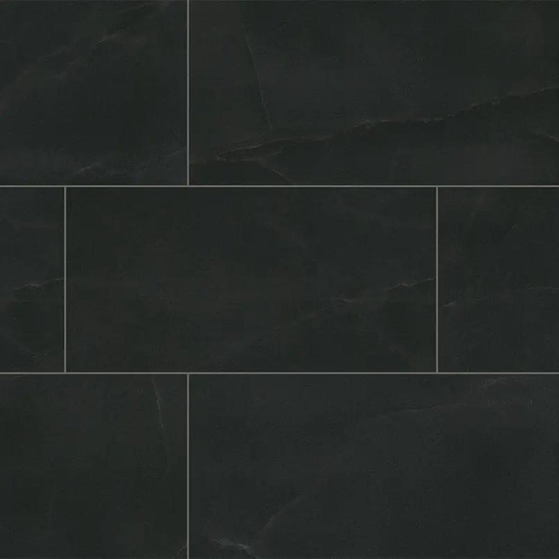 Regallo Midnight Agate Matte Porcelain Tiles 12x24 close up