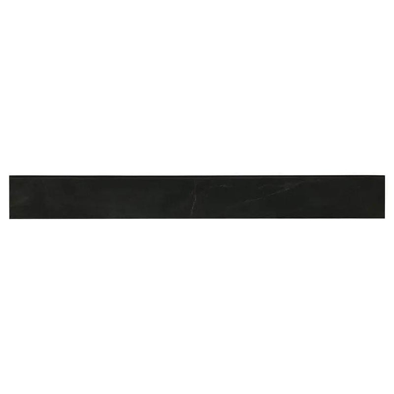Regallo Midnight Agate Matte Bullnose Porcelain Moldings 3x24 Matte close up