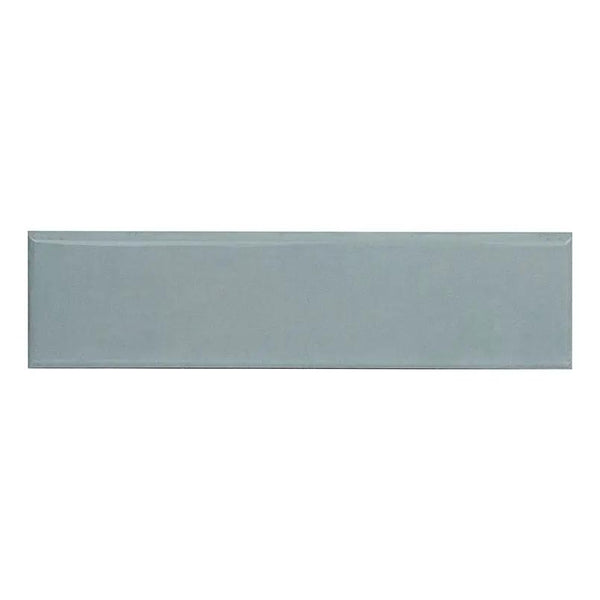 Renzo Sky Ceramic Wall Tile Glossy Bullnose Mosaics 3x12