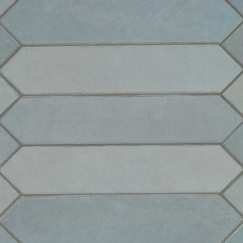 Renzo Sky Ceramic Wall Tile Glossy Picket Mosaics 2.5x13 by MSI Surfaces