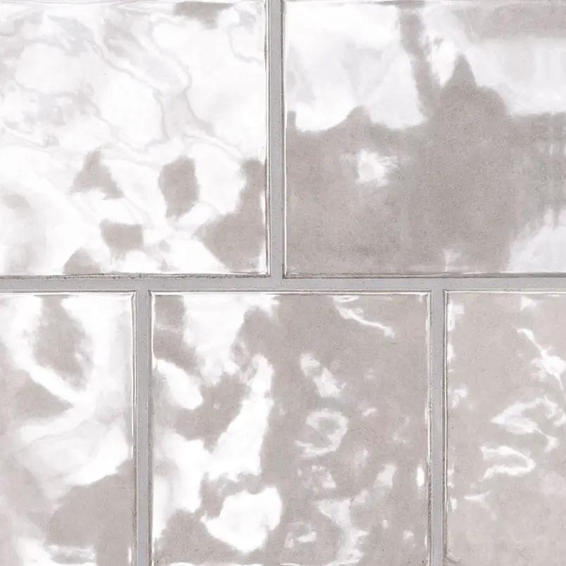 Renzo Sterling 3x12 Tile Glossy Ceramic Mosaics 5x5 close up