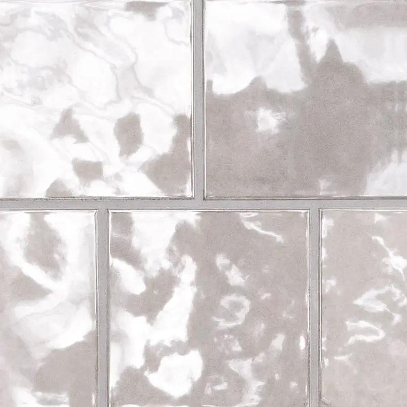 Renzo Sterling 3x12 Tile Glossy Ceramic Mosaics 5x5 close up