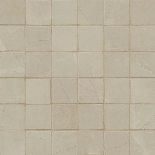 Sande Cream Matte Marble Look Porcelain Mosaics 2x2