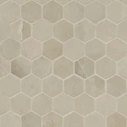 Sande Cream Matte Marble Look Porcelain Mosaics 2x2 2
