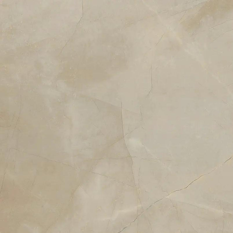 Sande Cream Polished Marble Look Porcelain Tiles 48x48 close up