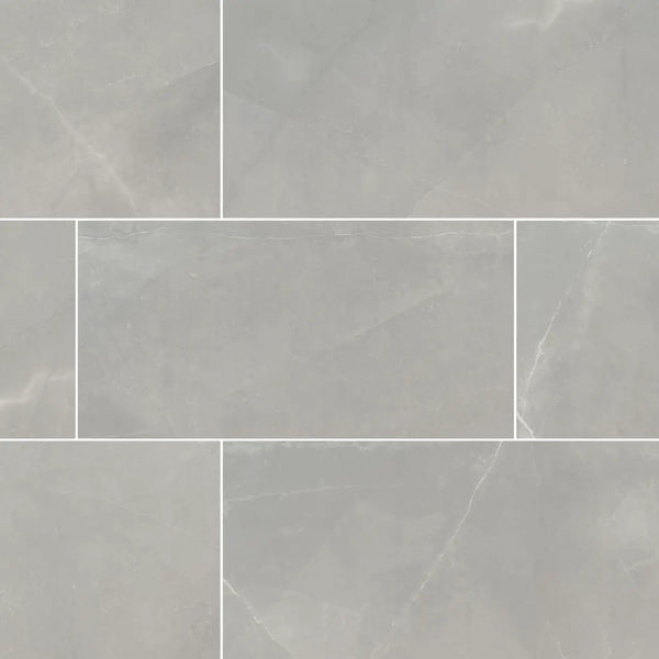 Sande Grey Matte Marble Look Porcelain Tiles 12x24