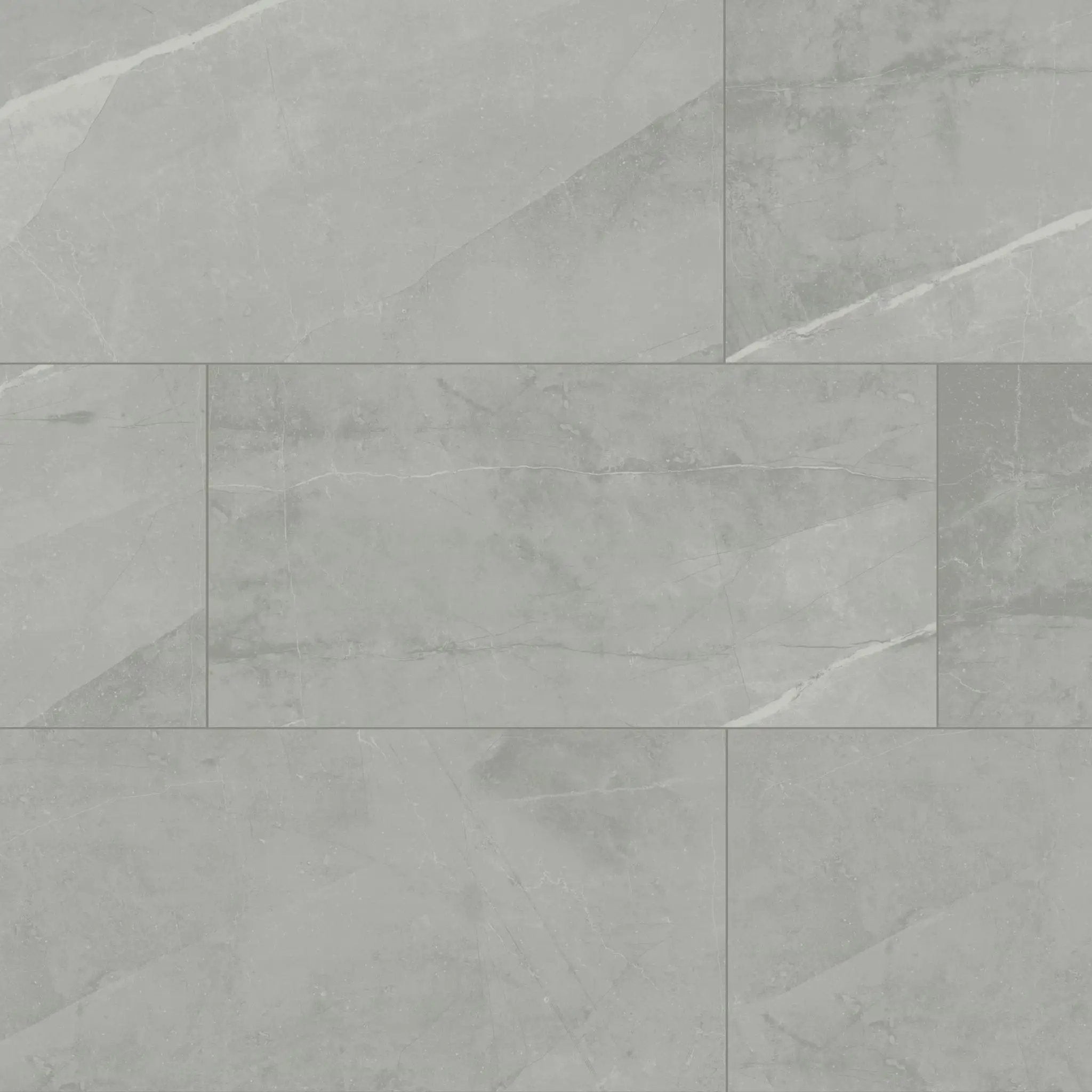 Sande Grey Matte Marble Look Porcelain Tiles 12x24 close up