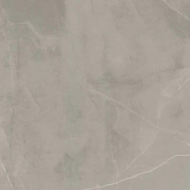 Sande Grey Polished Marble Look Porcelain Tiles 48x48 close up