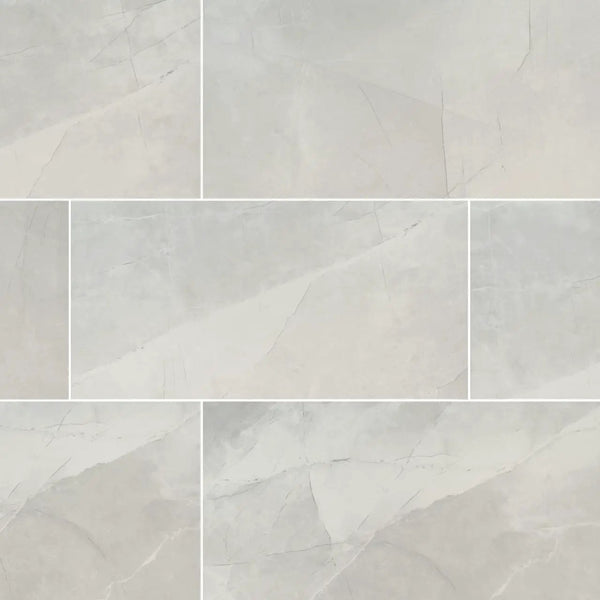 Sande Ivory Matte Marble Look Porcelain Tiles 12x24