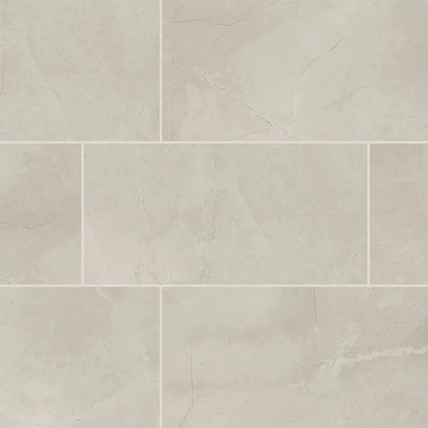 Sande Ivory Polished Marble Look Porcelain Tiles 12x24