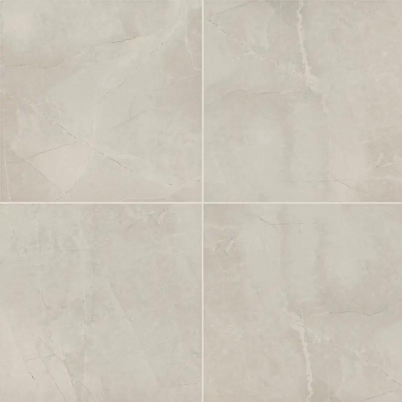 Sande Ivory Polished Marble Look Porcelain Tiles 24x24 close up
