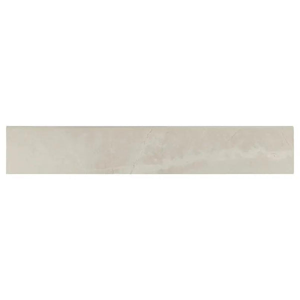 Sande Ivory Matte Bullnose Marble Look Porcelain Moldings 3x18