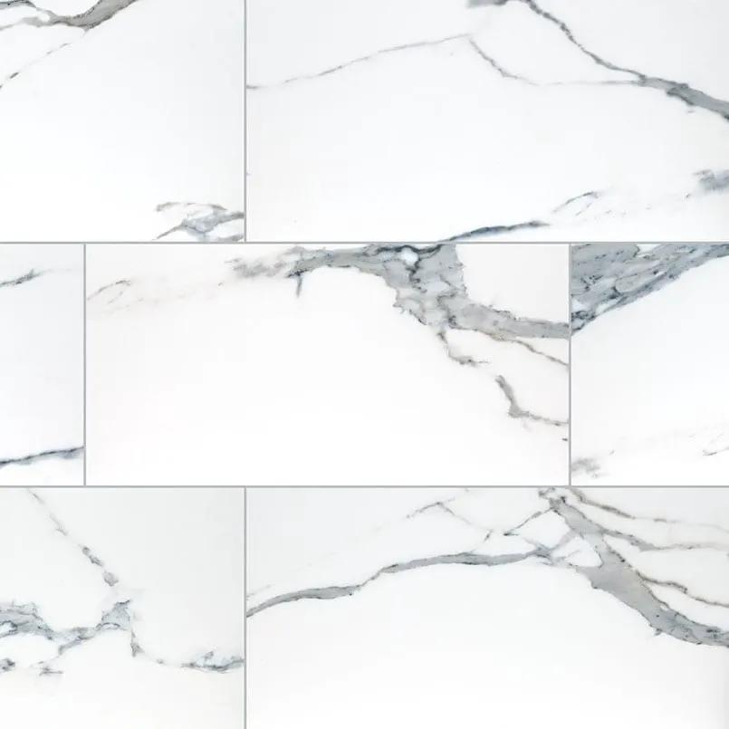 Savoy Azula Matte Marble Look Porcelain Tiles 12x24 close up
