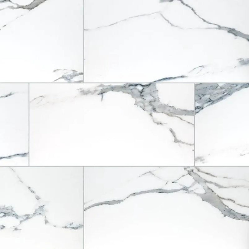 Savoy Azula Matte Marble Look Porcelain Tiles 12x24 close up