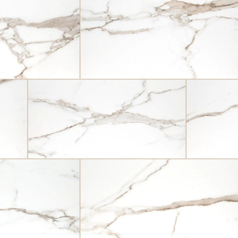 Savoy Crema Matte Marble Look Porcelain Tiles 12x24 close up