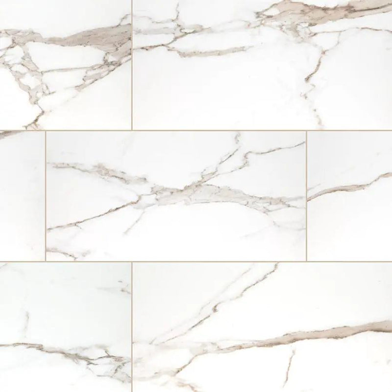Savoy Crema Matte Marble Look Porcelain Tiles 12x24 close up